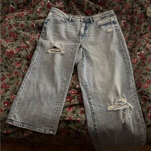 BKE Light Blue Distressed Boyfriend Jeans